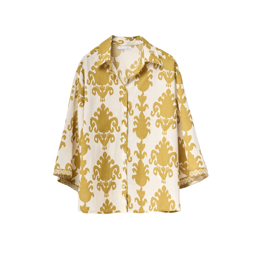 Sfera | Camisa Estampada en Lino para Dama