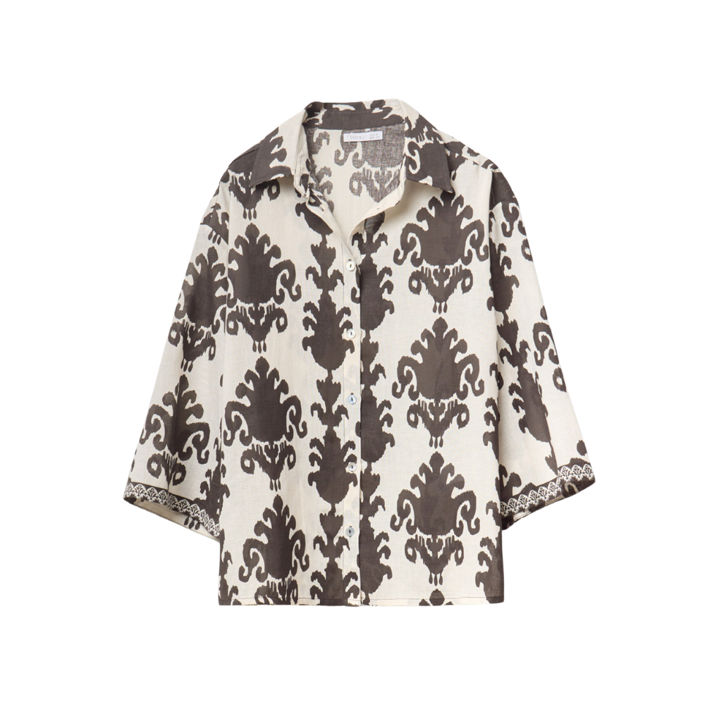 Sfera | Camisa Estampada en Lino para Dama