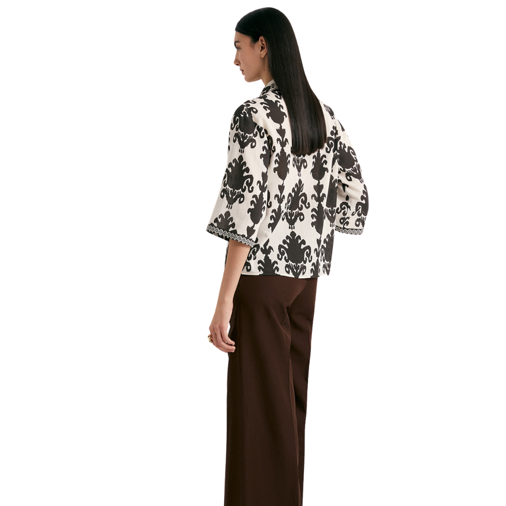 Sfera | Camisa Estampada en Lino para Dama
