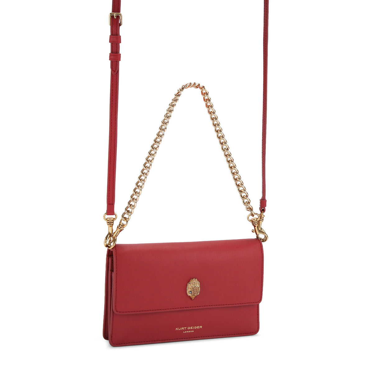 Kurt Geiger | Bolso Pequeño Shoreditch Soft de Piel Roja