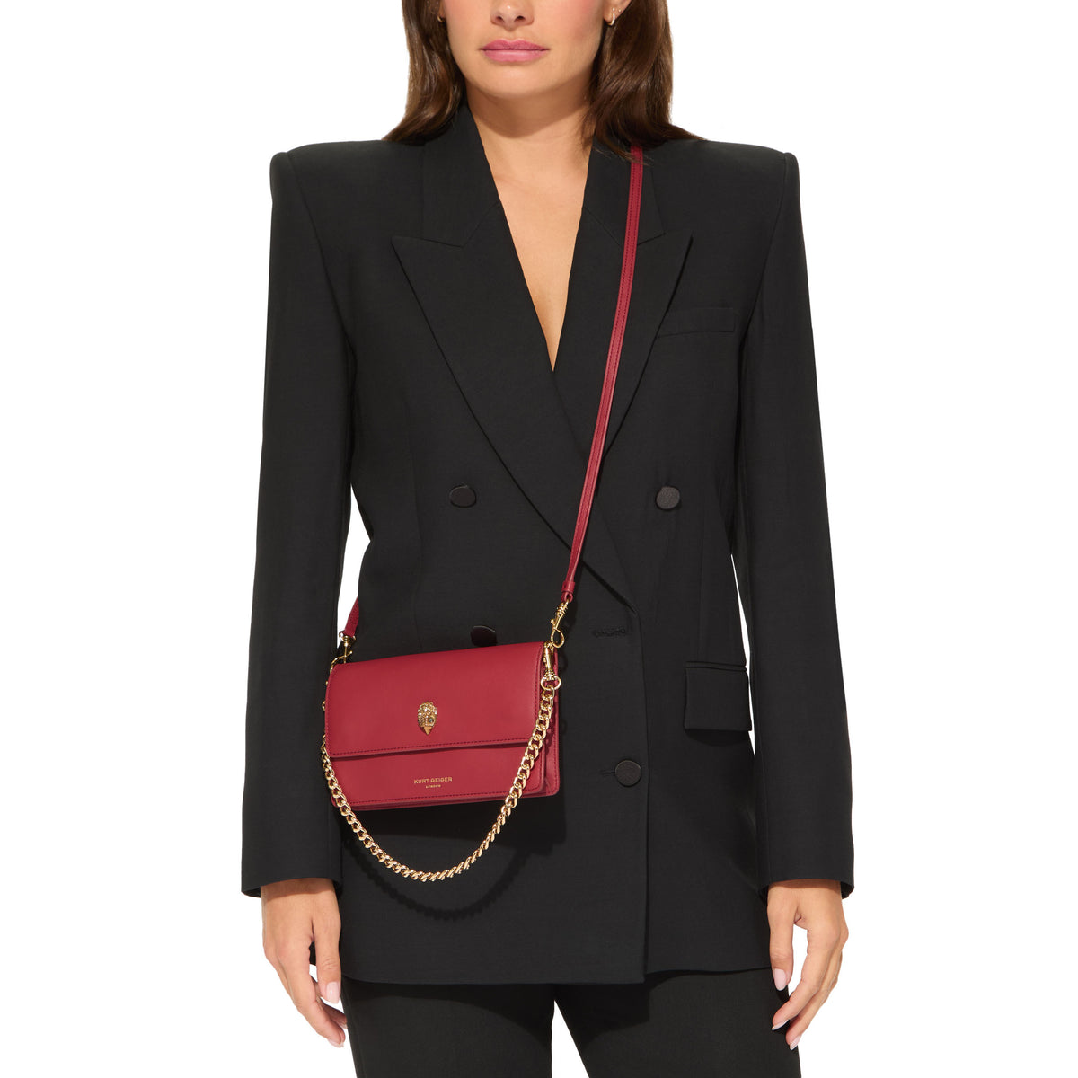 Kurt Geiger | Bolso Pequeño Shoreditch Soft de Piel Roja