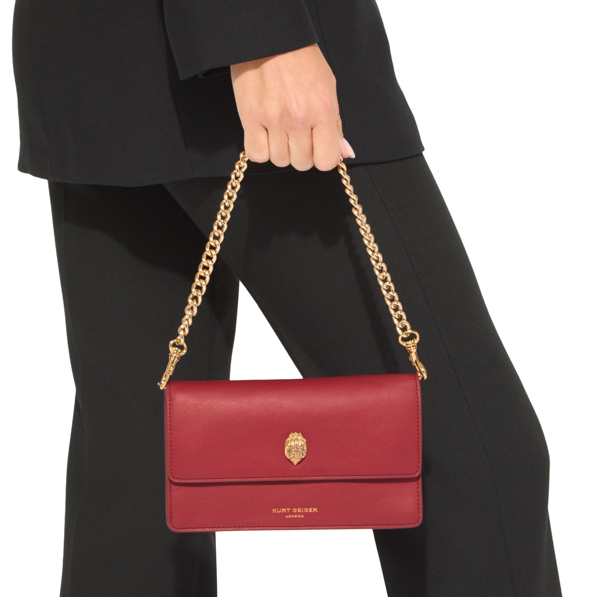 Kurt Geiger | Bolso Pequeño Shoreditch Soft de Piel Roja