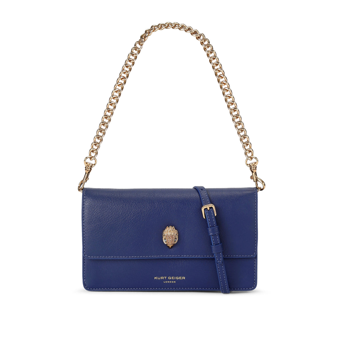 Kurt Geiger | Bolso Pequeño Shoreditch Soft de Piel Azul