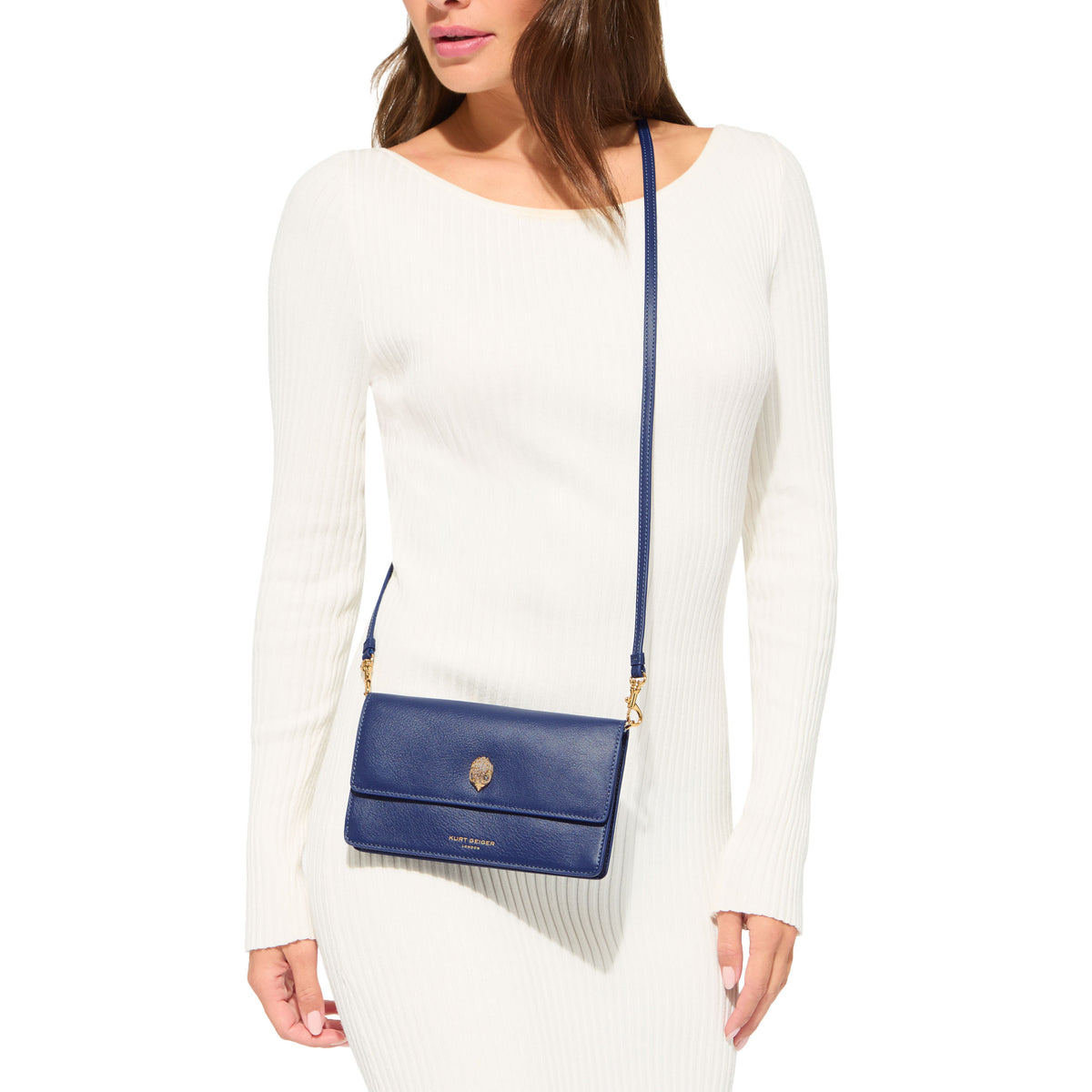 Kurt Geiger | Bolso Pequeño Shoreditch Soft de Piel Azul