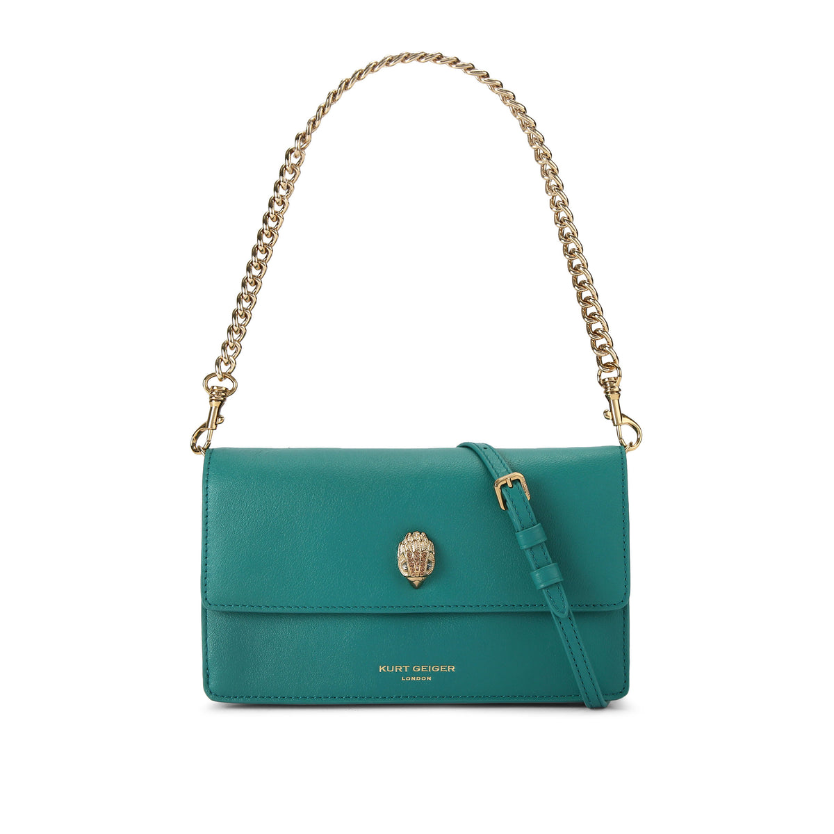 Kurt Geiger | Bolso Pequeño Shoreditch Soft de Piel Verde