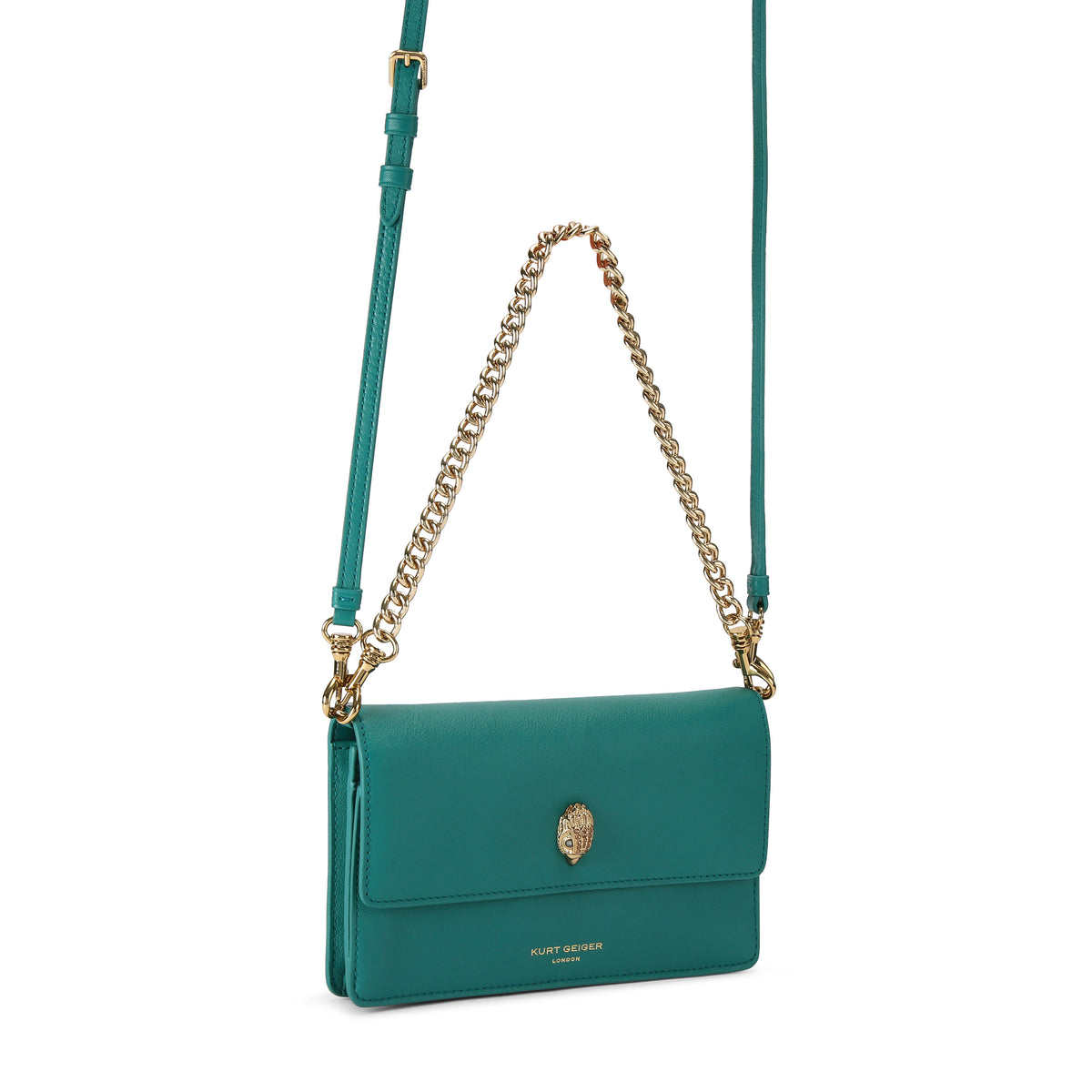 Kurt Geiger | Bolso Pequeño Shoreditch Soft de Piel Verde