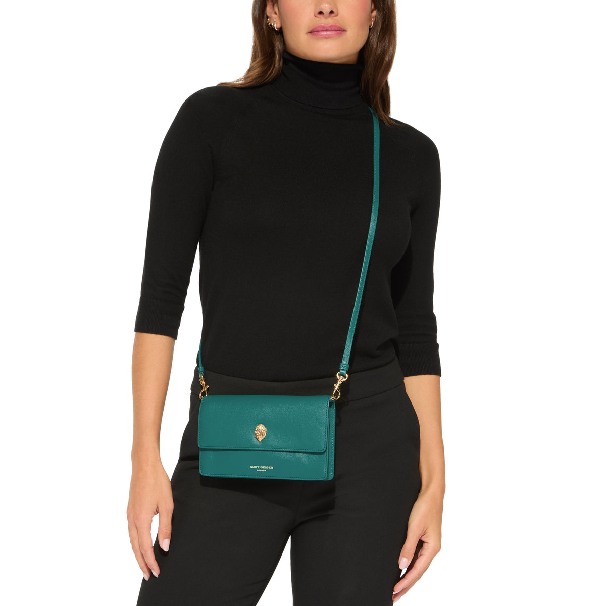 Kurt Geiger | Bolso Pequeño Shoreditch Soft de Piel Verde