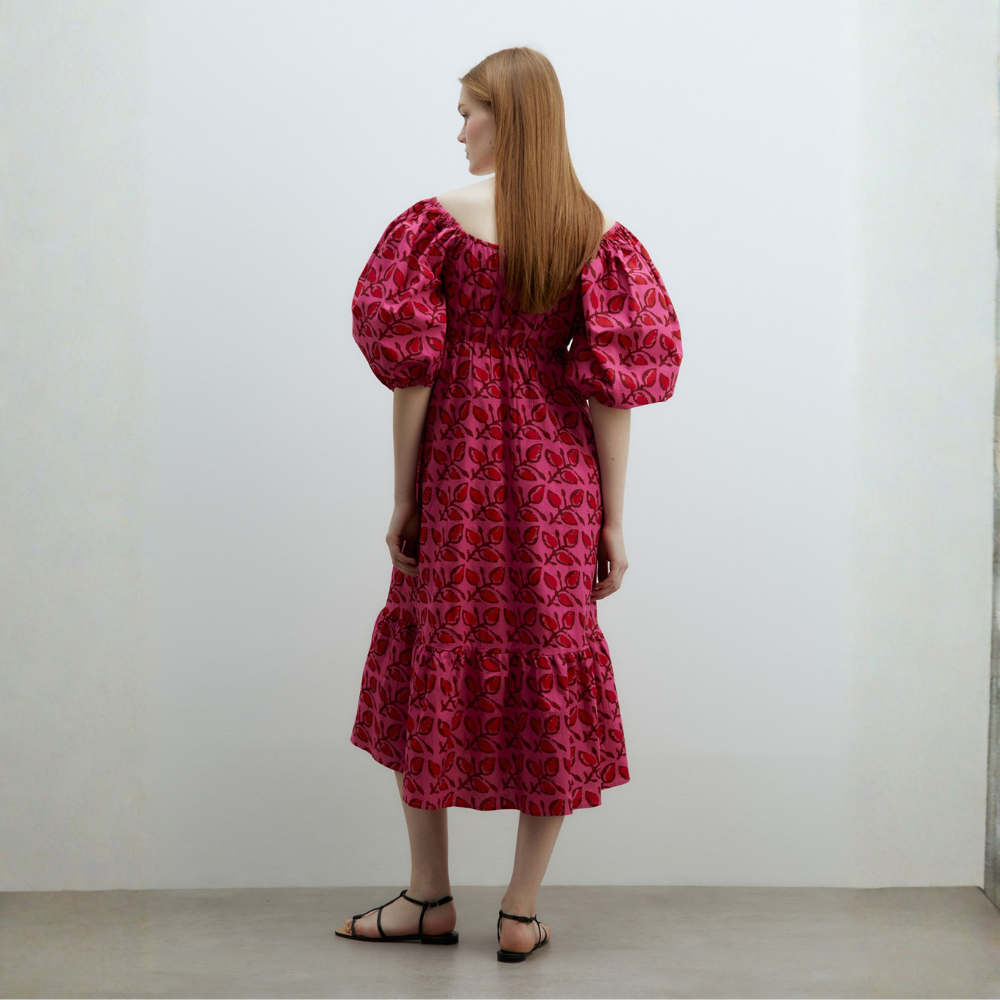 Sfera | Vestido Popelín Estampado para Dama