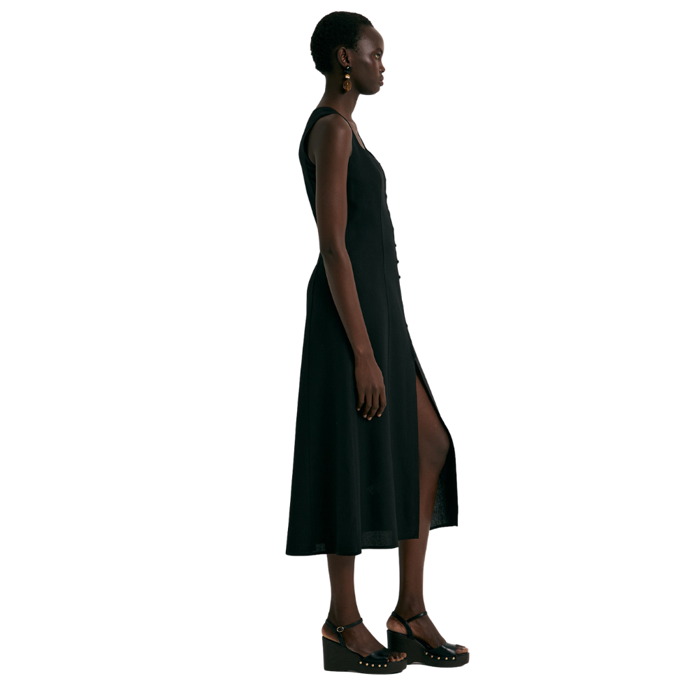 Sfera | Vestido con Botones en Lino para Dama