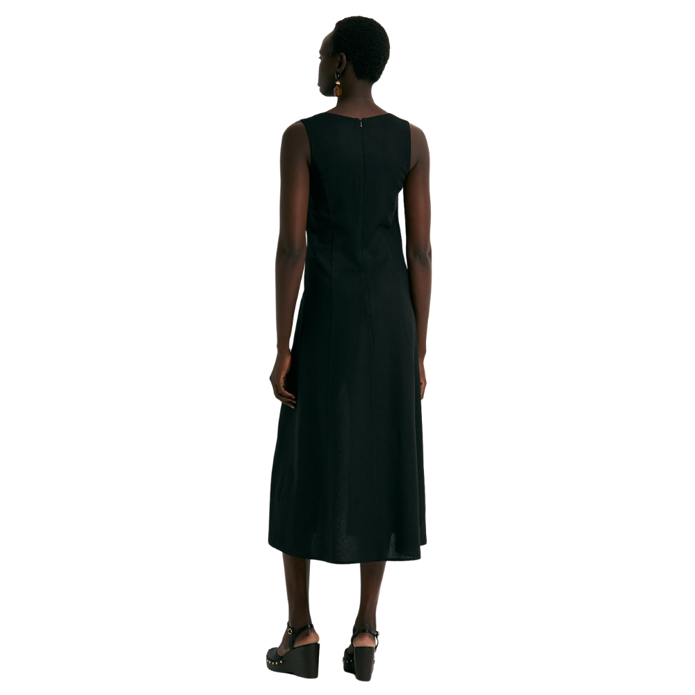 Sfera | Vestido con Botones en Lino para Dama