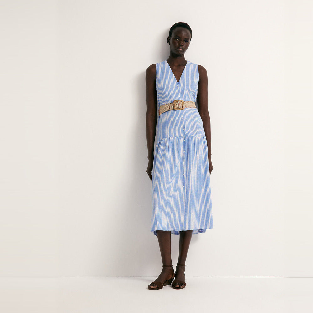 Sfera | Vestido Camisero en Lino para Dama