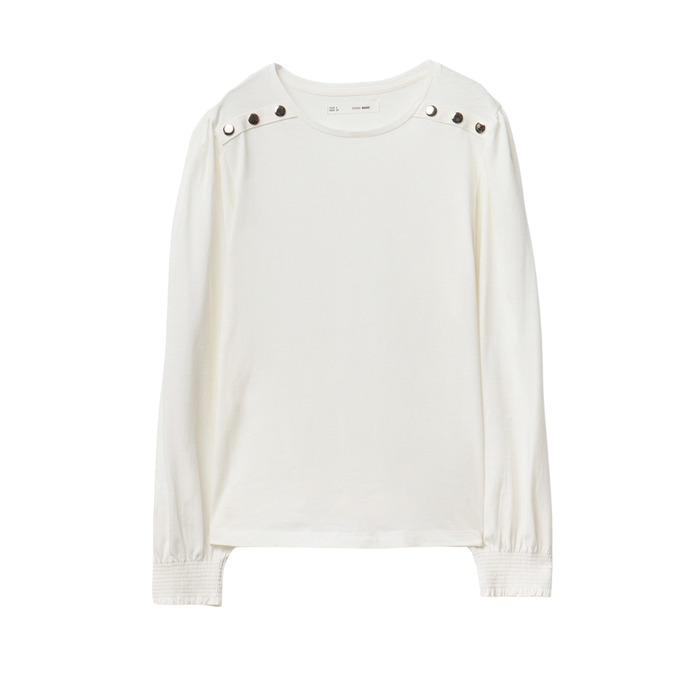 Sfera | Camiseta Lisa Botones para Dama