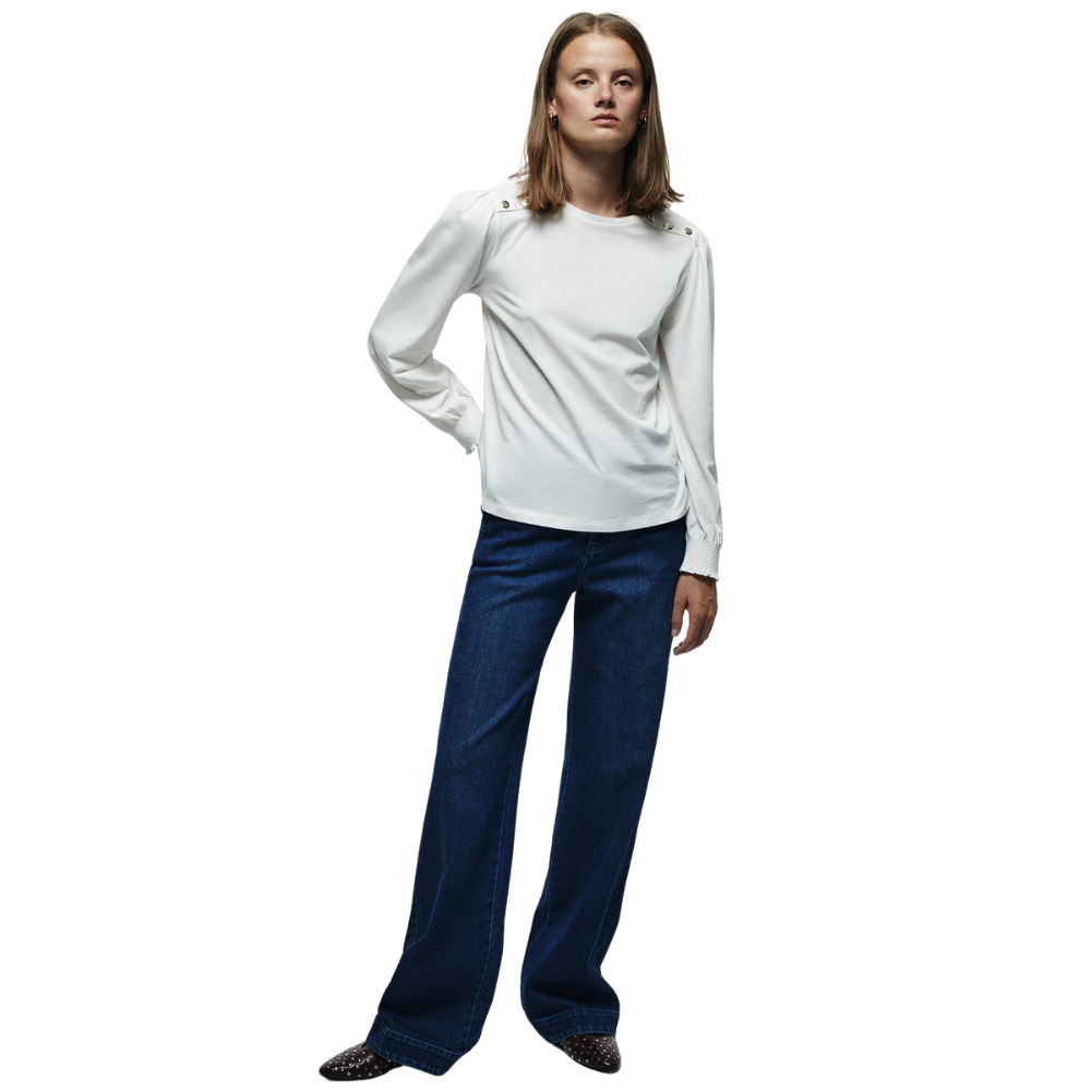 Sfera | Camiseta Lisa Botones para Dama