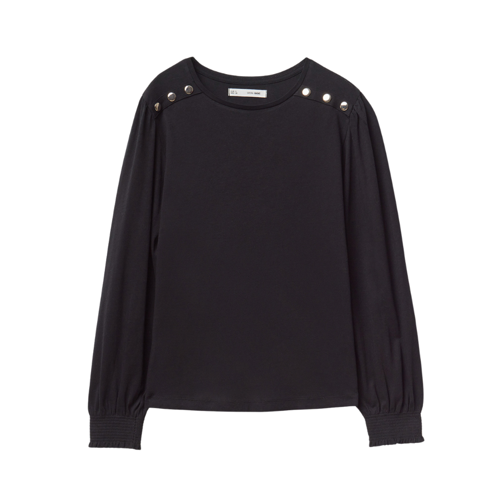 Sfera | Camiseta Lisa Botones para Dama