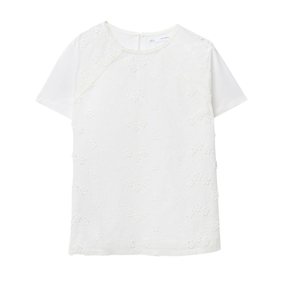 Sfera | Camiseta Flores Bordadas para Dama