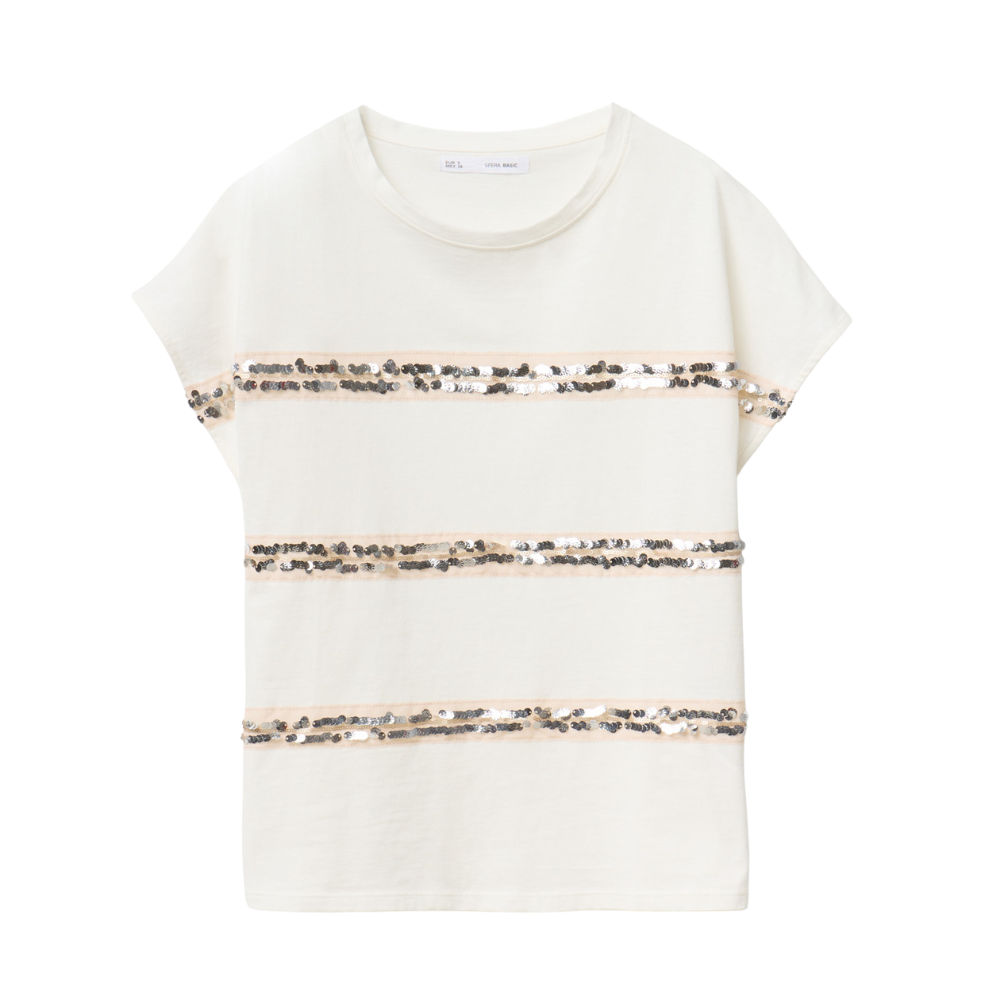 Sfera | Camiseta Adorno Lentejuela Dama