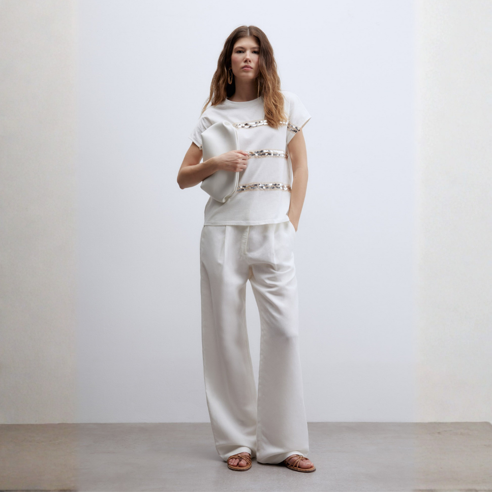 Sfera | Camiseta Adorno Lentejuela Dama
