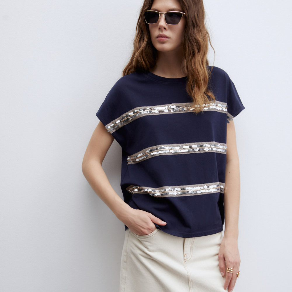 Sfera | Camiseta Adorno Lentejuela