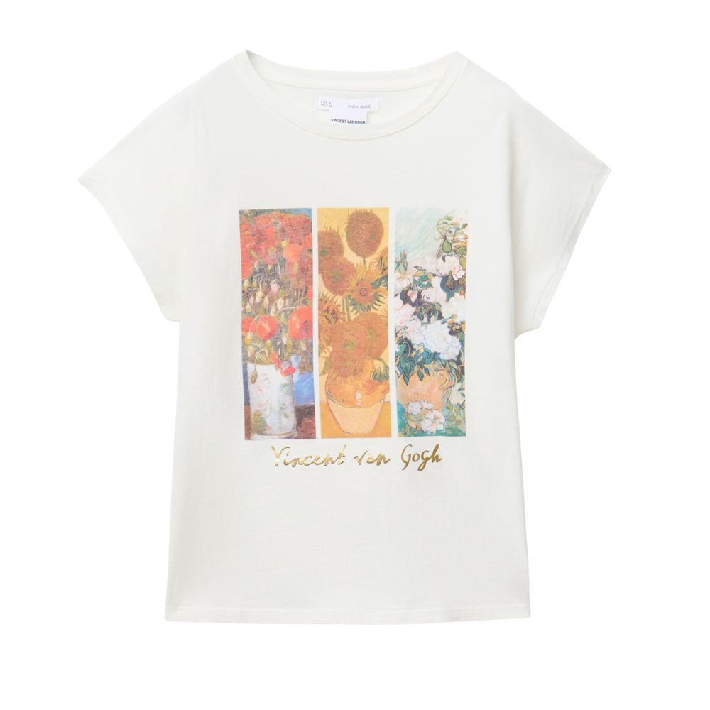 Sfera | Camiseta Licencia Flores para Dama
