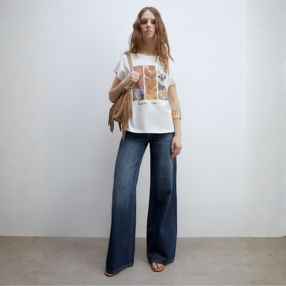 Sfera | Camiseta Licencia Flores para Dama
