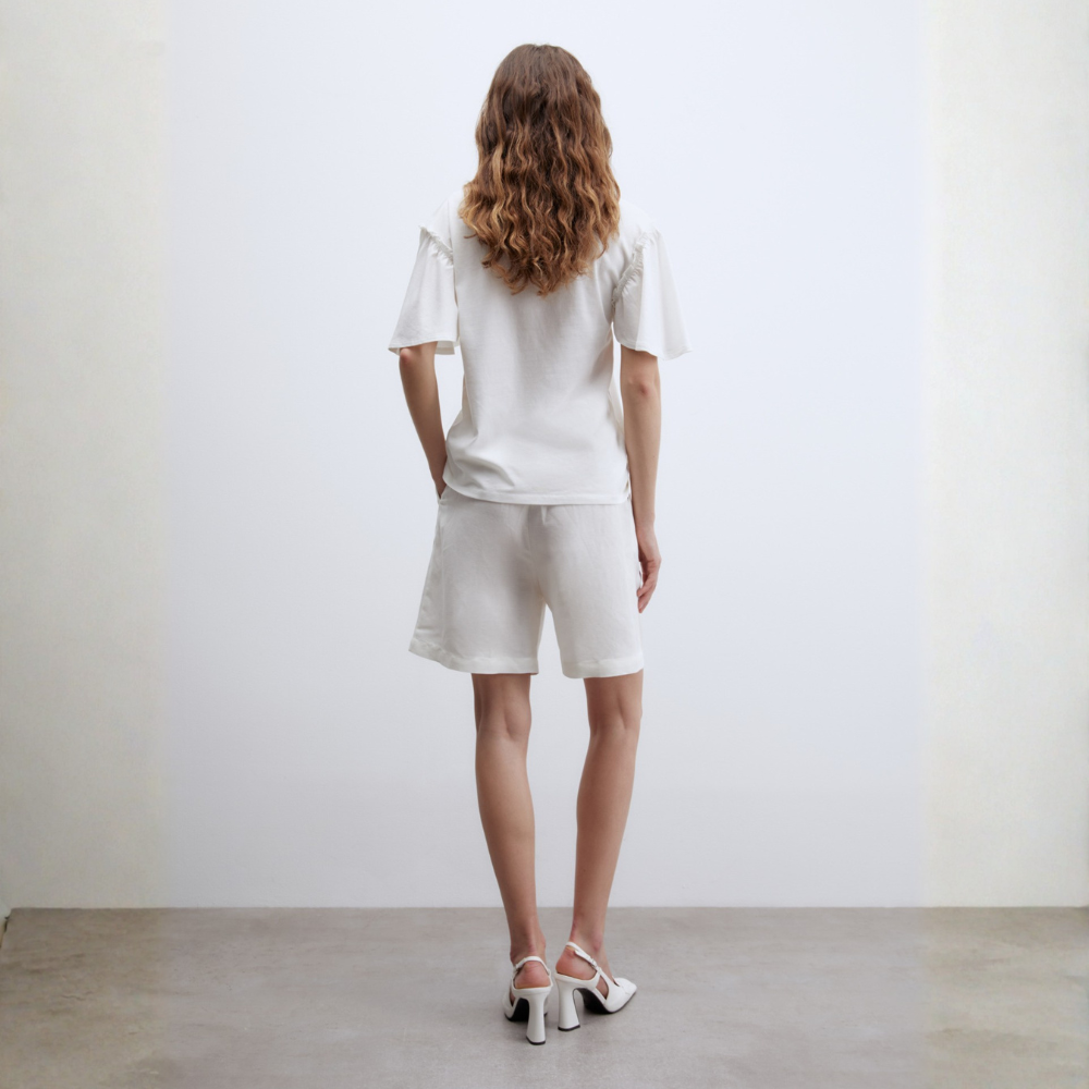 Sfera | Camiseta Volante Lisa para Dama
