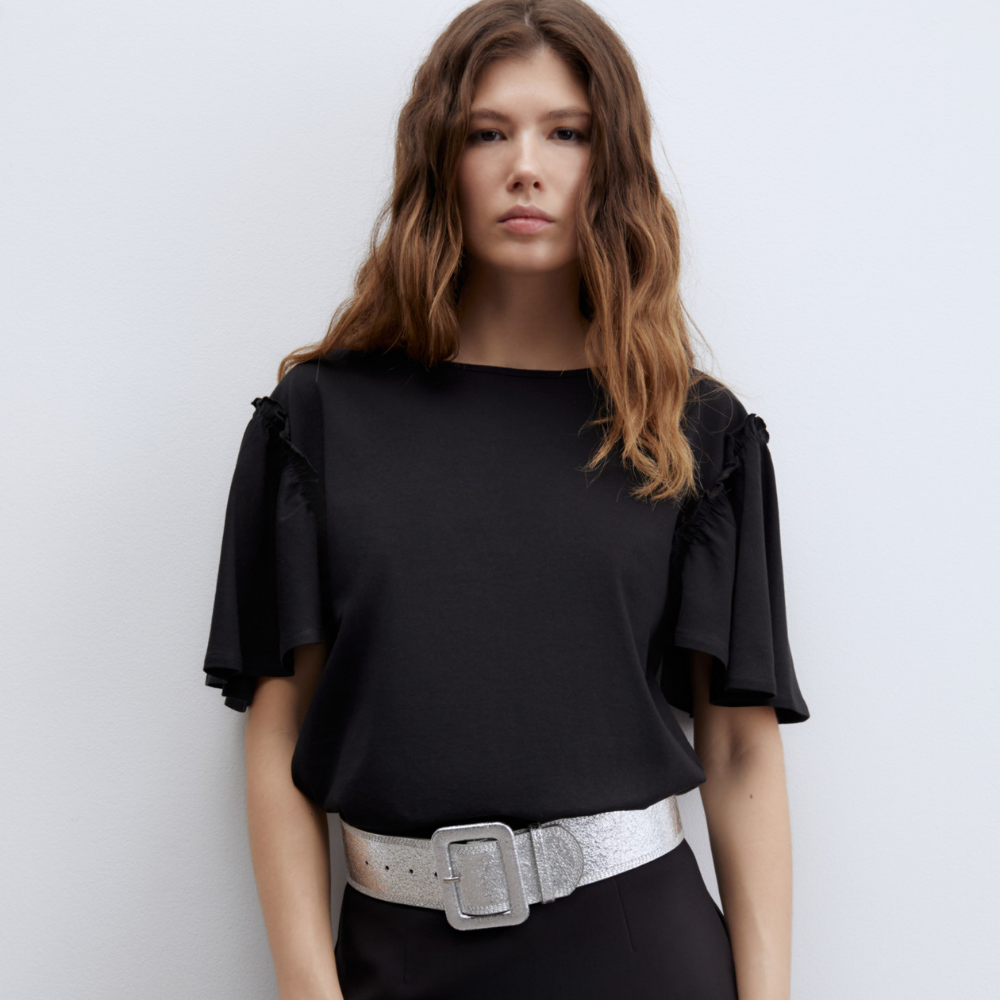 Sfera | Camiseta Volante Lisa para Dama