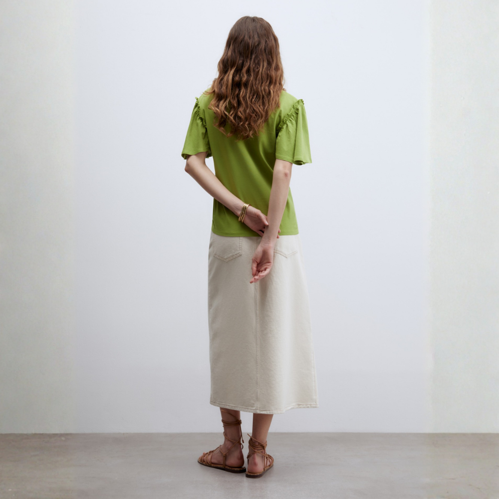 Sfera | Camiseta Volante Lisa para Dama