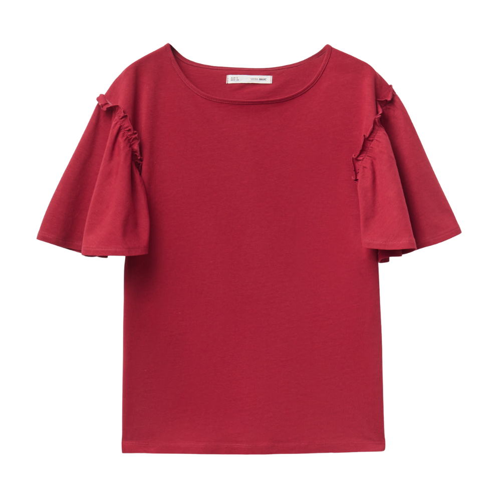 Sfera | Camiseta Volante Lisa para Dama