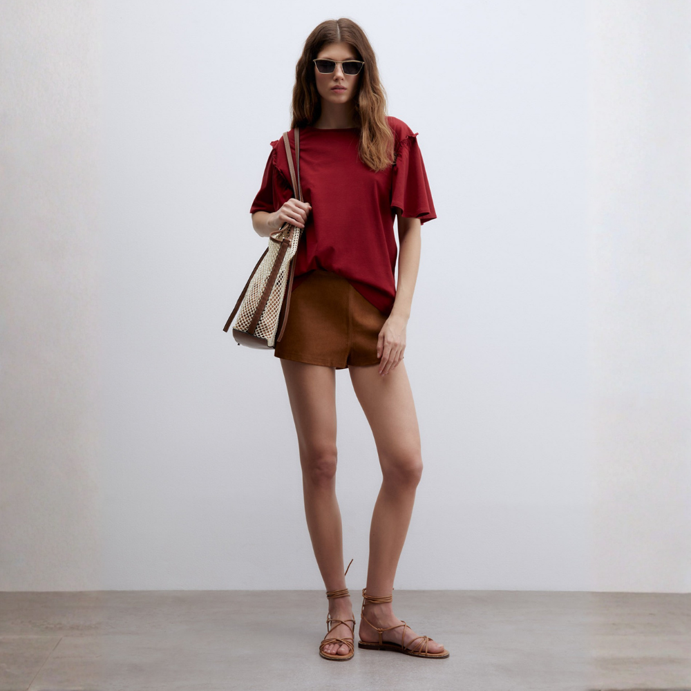 Sfera | Camiseta Volante Lisa para Dama