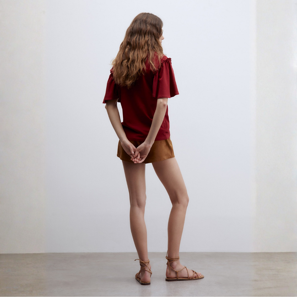 Sfera | Camiseta Volante Lisa para Dama