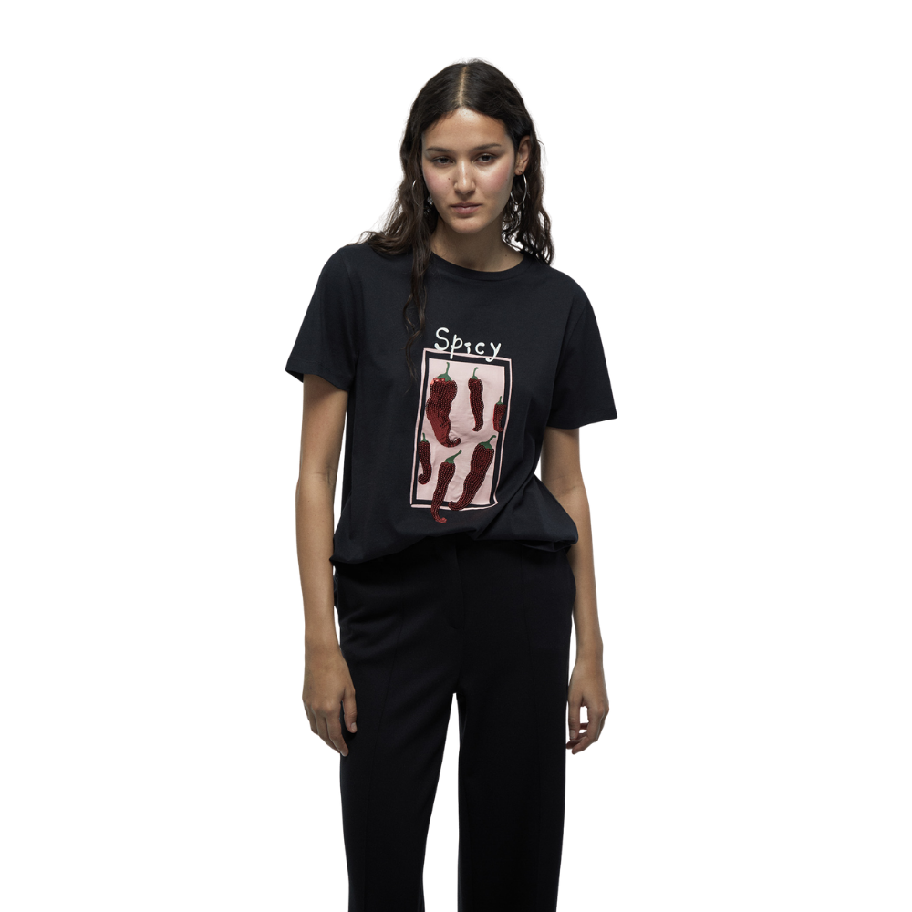 Sfera | Camiseta Lentejuelas Gráfico