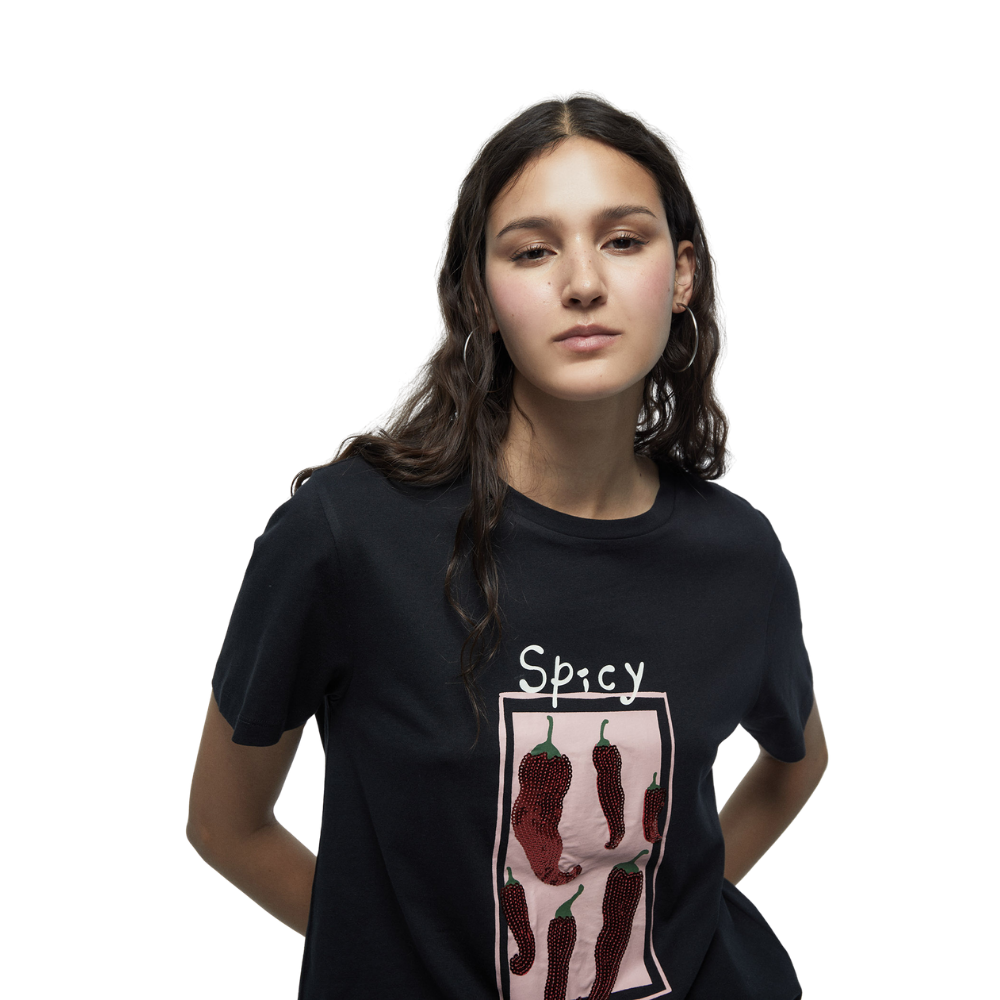 Sfera | Camiseta Lentejuelas Gráfico