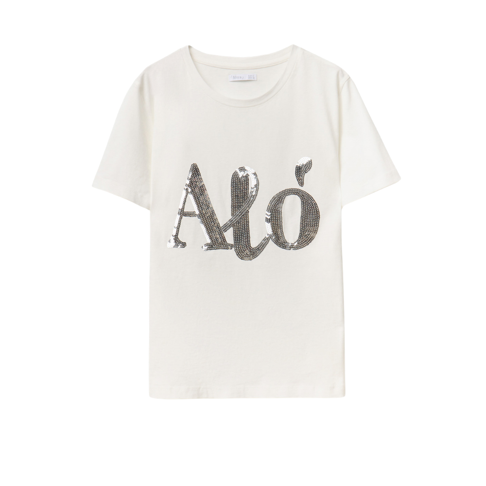 Sfera | Camiseta Lentejuelas Gráfico