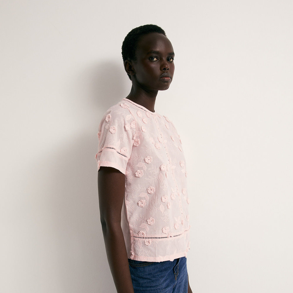 Sfera | Camiseta Flores Bordadas para Dama