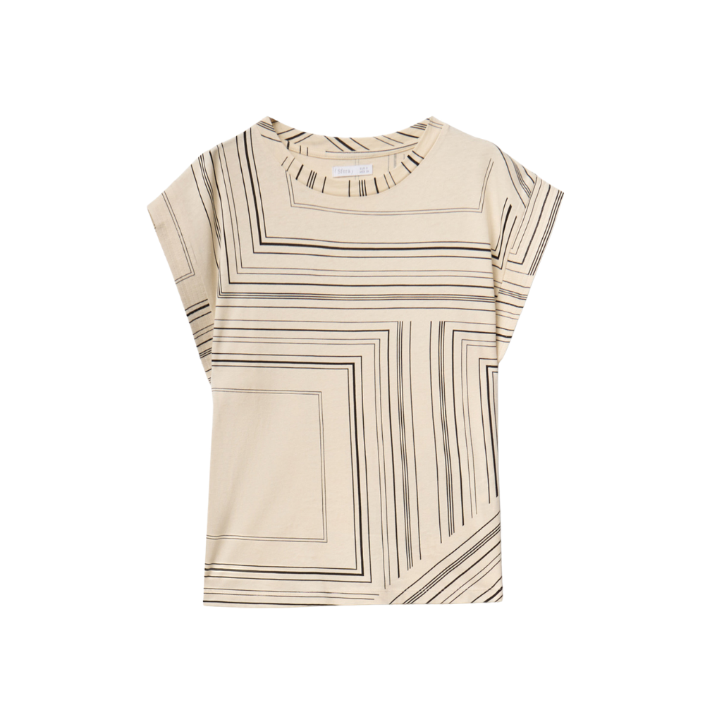 Sfera | Camiseta Básica Estampada para Dama