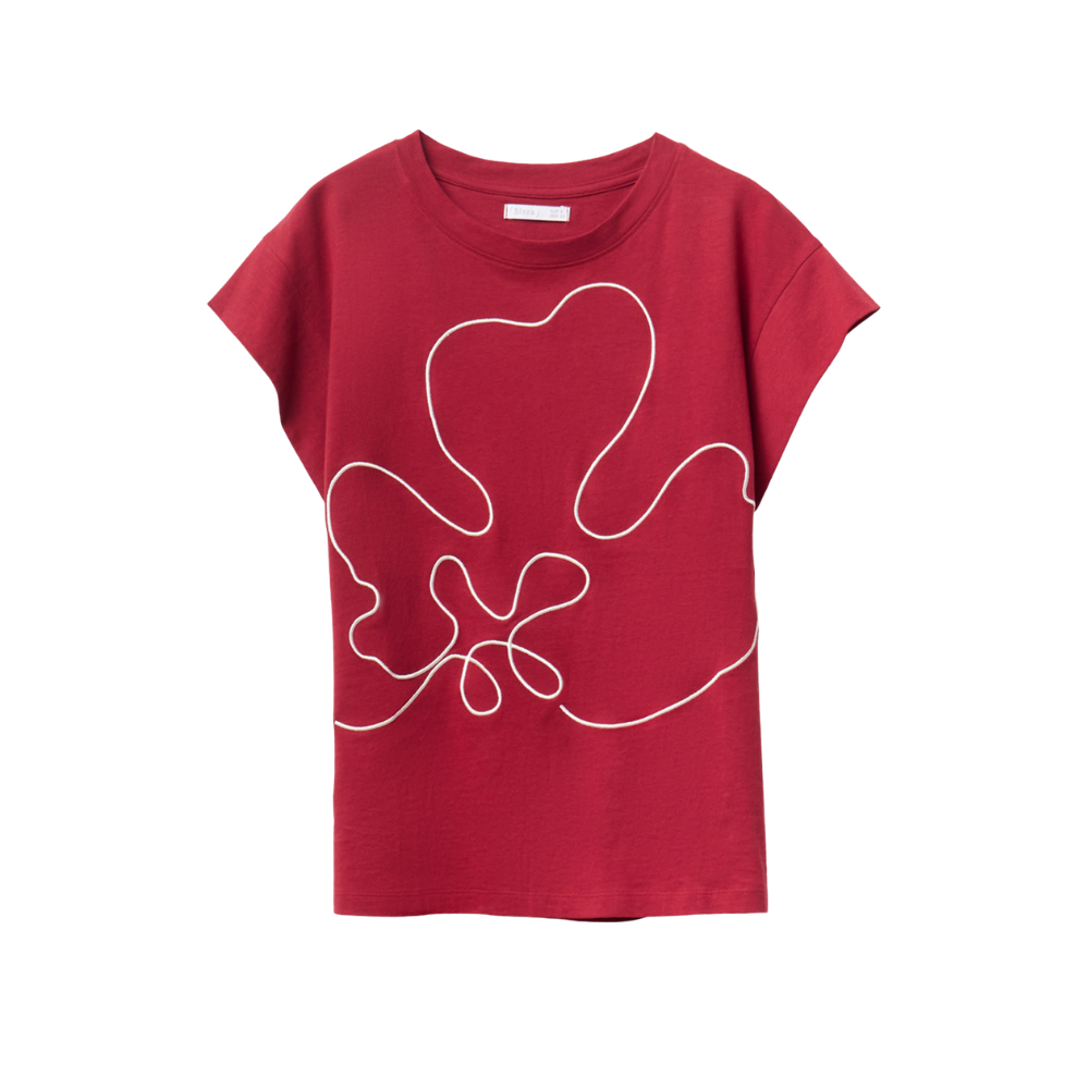 Sfera | Camiseta Silueta con Bordado para Dama
