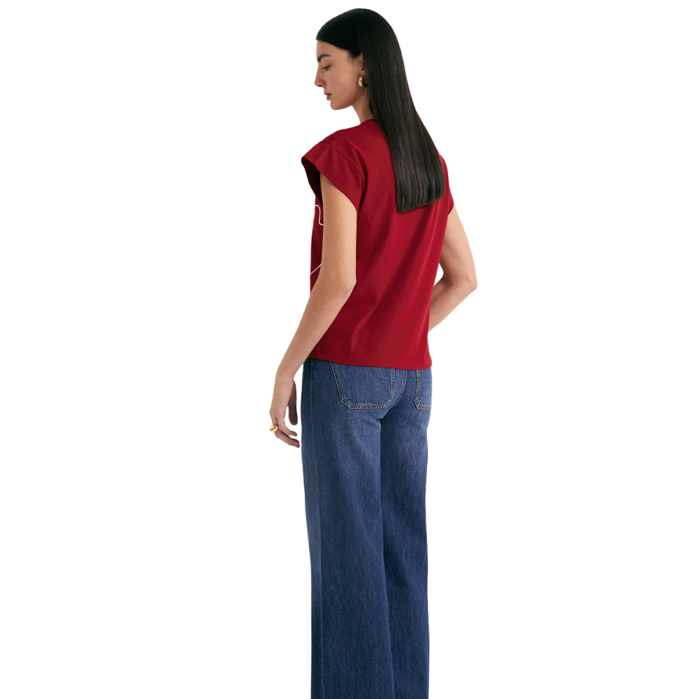 Sfera | Camiseta Silueta con Bordado para Dama