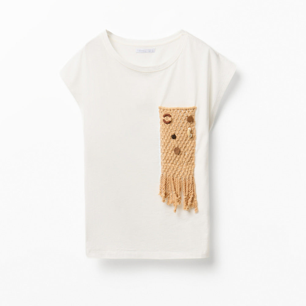 Sfera | Camiseta con Bolsillo en Piezas para Dama