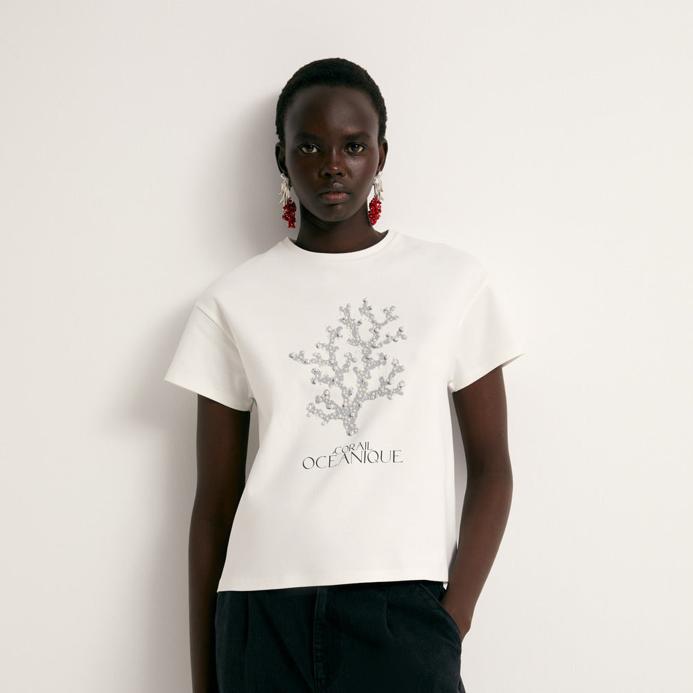Sfera | Camiseta de Perlas Delantero para Dama