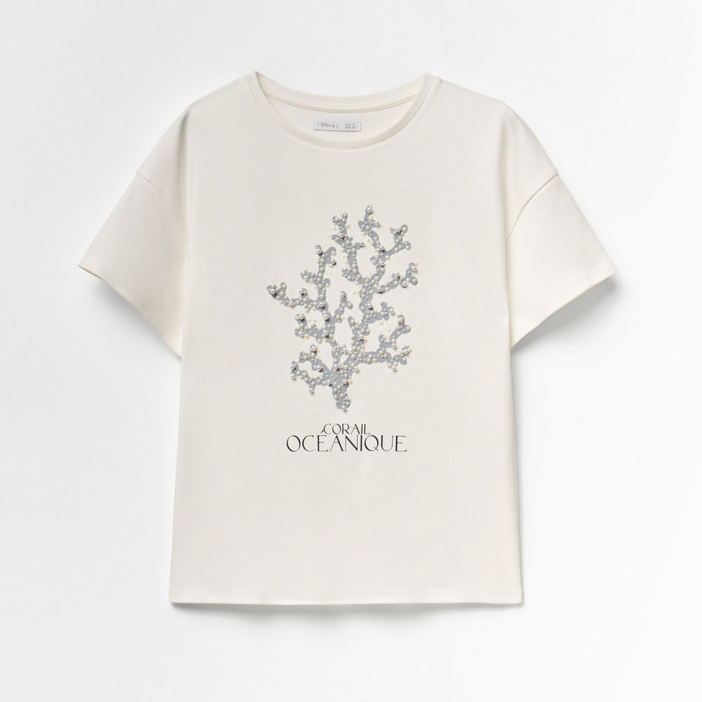 Sfera | Camiseta de Perlas Delantero para Dama