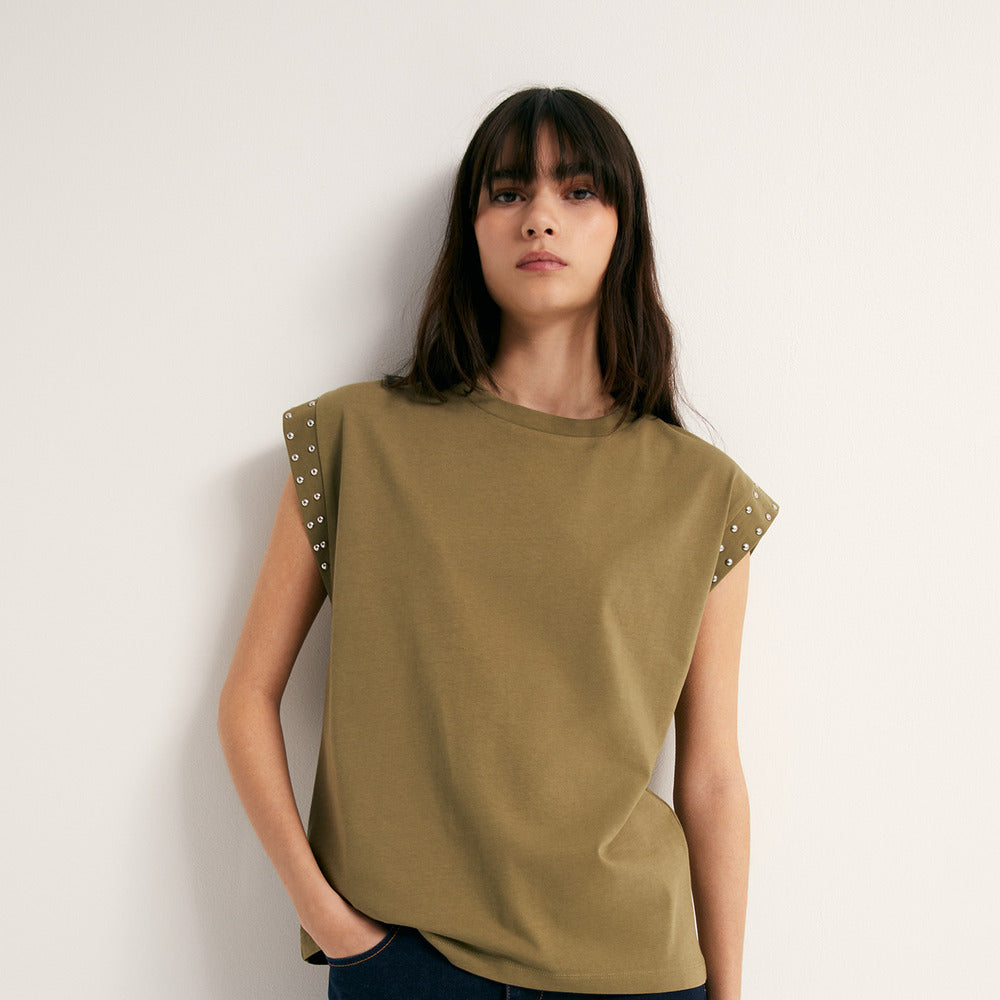 Sfera | Camiseta con Tachas para Dama