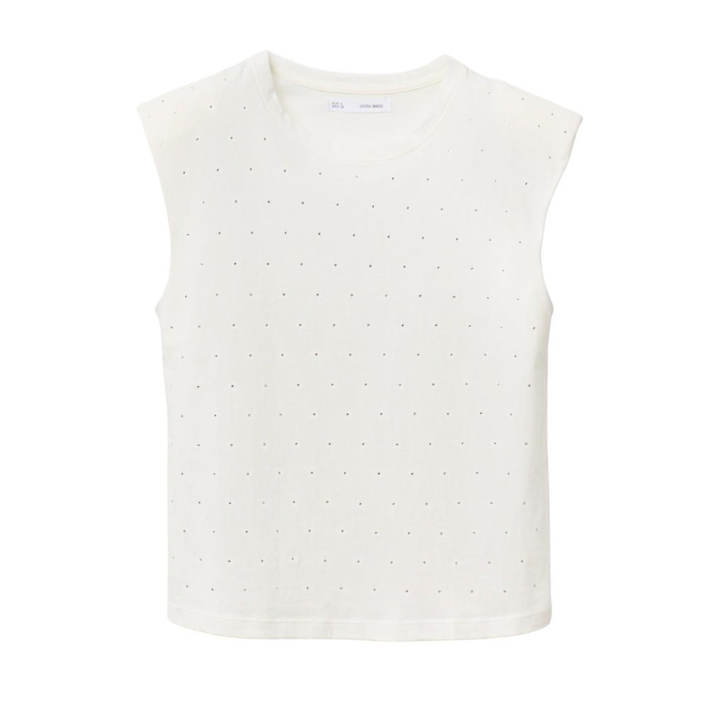 Sfera | Camiseta Hombrera Brillos para Dama