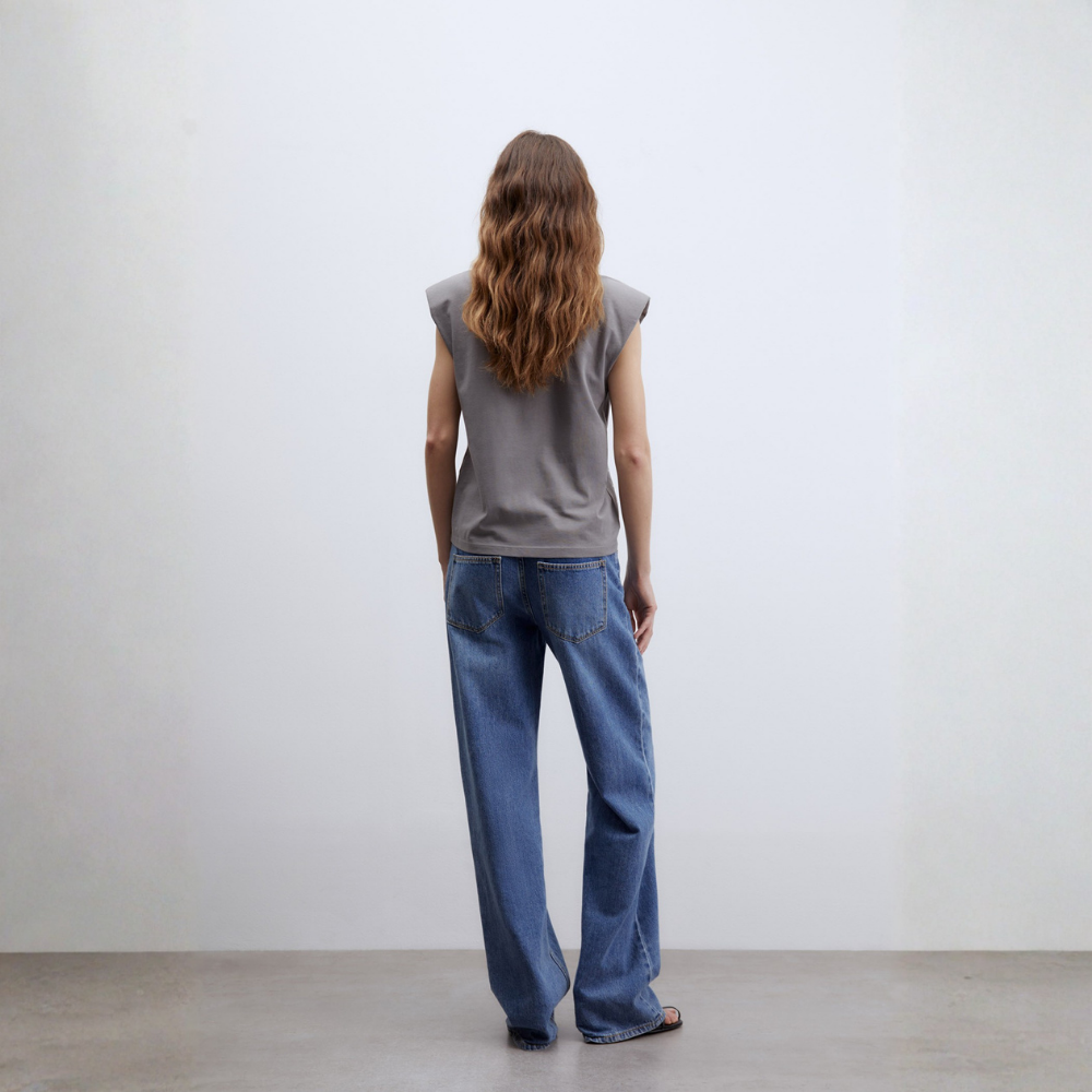 Sfera | Camiseta Hombrera Brillos para Dama