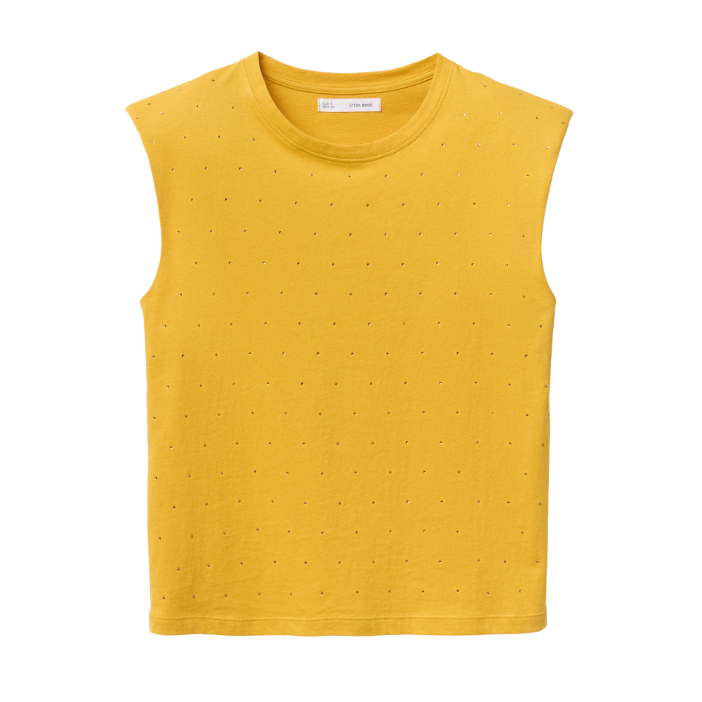 Sfera | Camiseta Hombrera Brillos para Dama