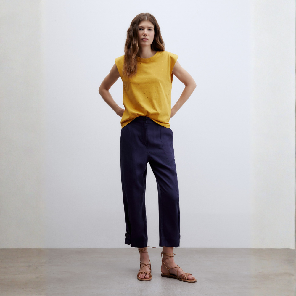 Sfera | Camiseta Hombrera Brillos para Dama