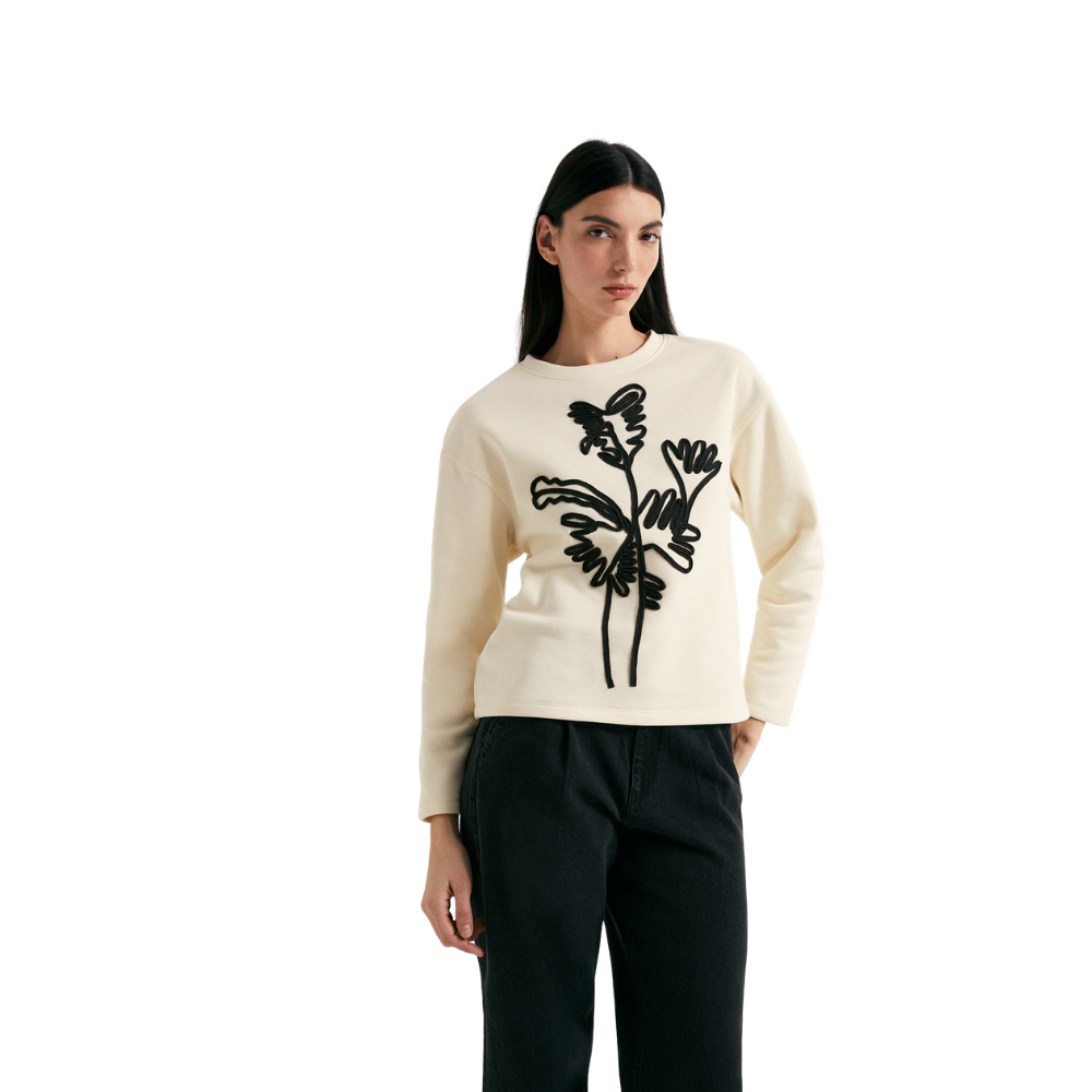 Sfera | Sudadera Aplique Cordón