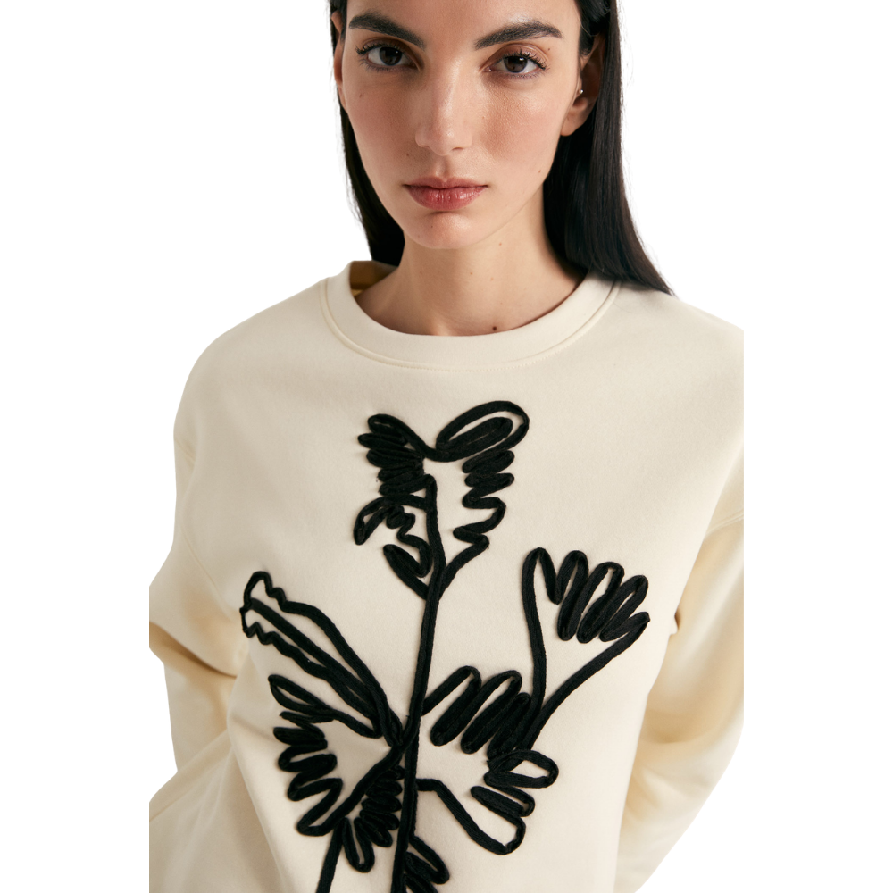 Sfera | Sudadera Aplique Cordón
