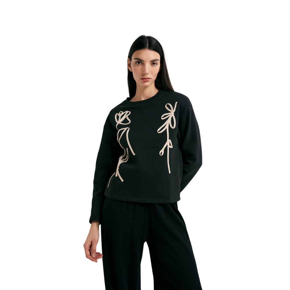 Sfera | Sudadera Aplique Cordón