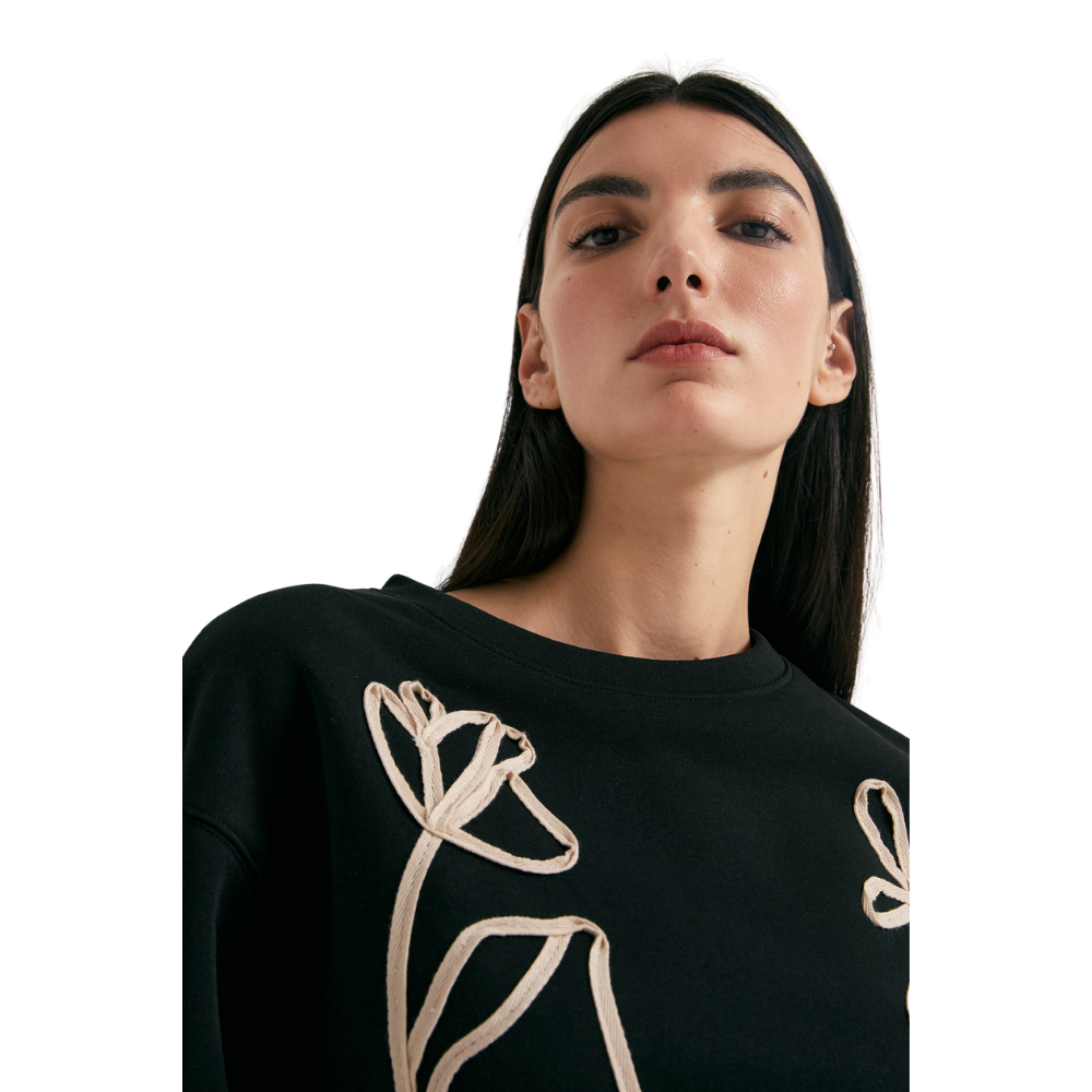 Sfera | Sudadera Aplique Cordón