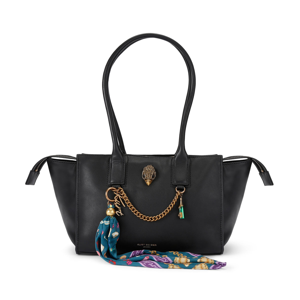 Kurt Geiger | Bolso Shopper Pequeño Sloane de Piel Negra
